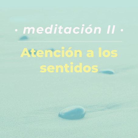 Meditación II: atención a los sentidos