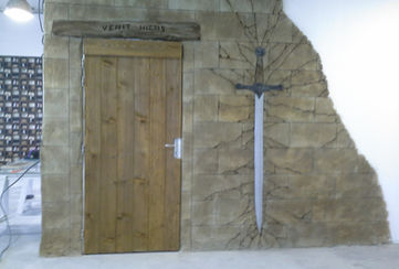 Création artistique en béton sculpté pour espaces publics.