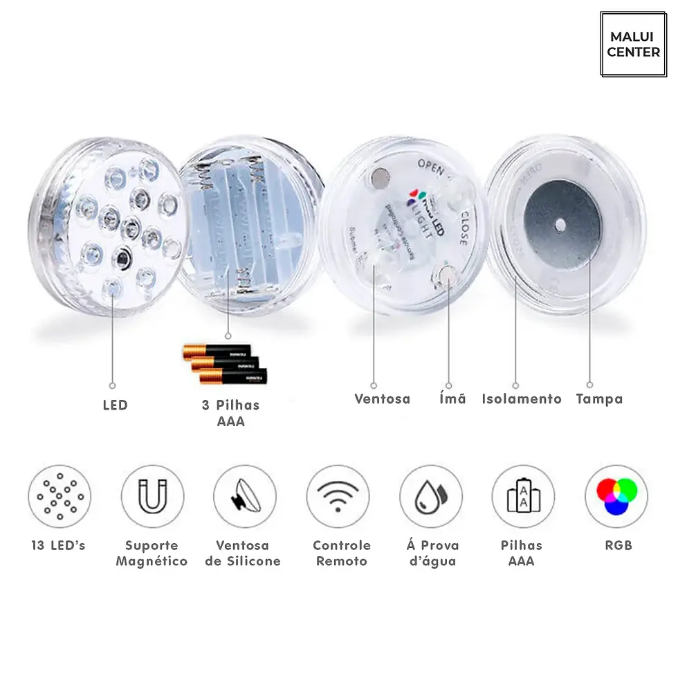 Miniatura: Led para Piscina com Controle Remoto
