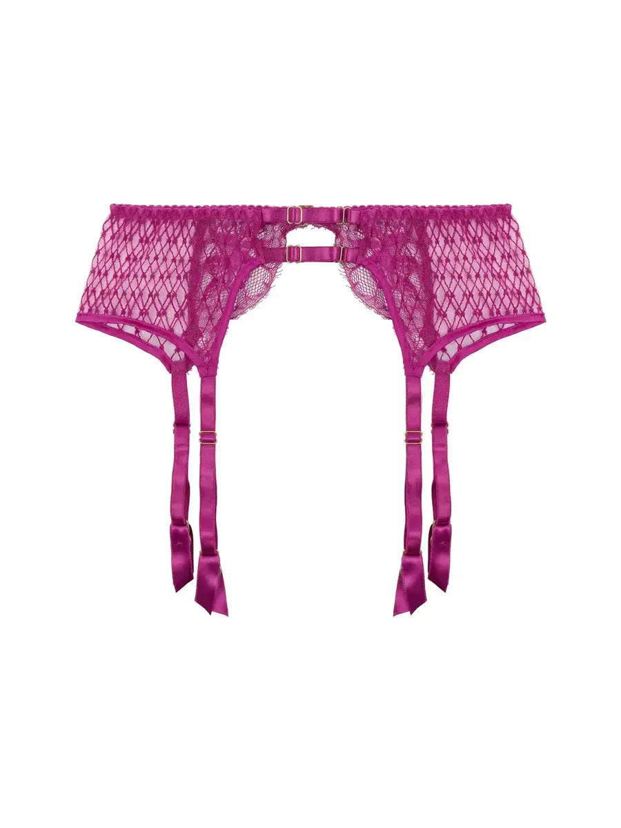 Thumbnail: PALOMA PINK LACE SUSPENDER BELT