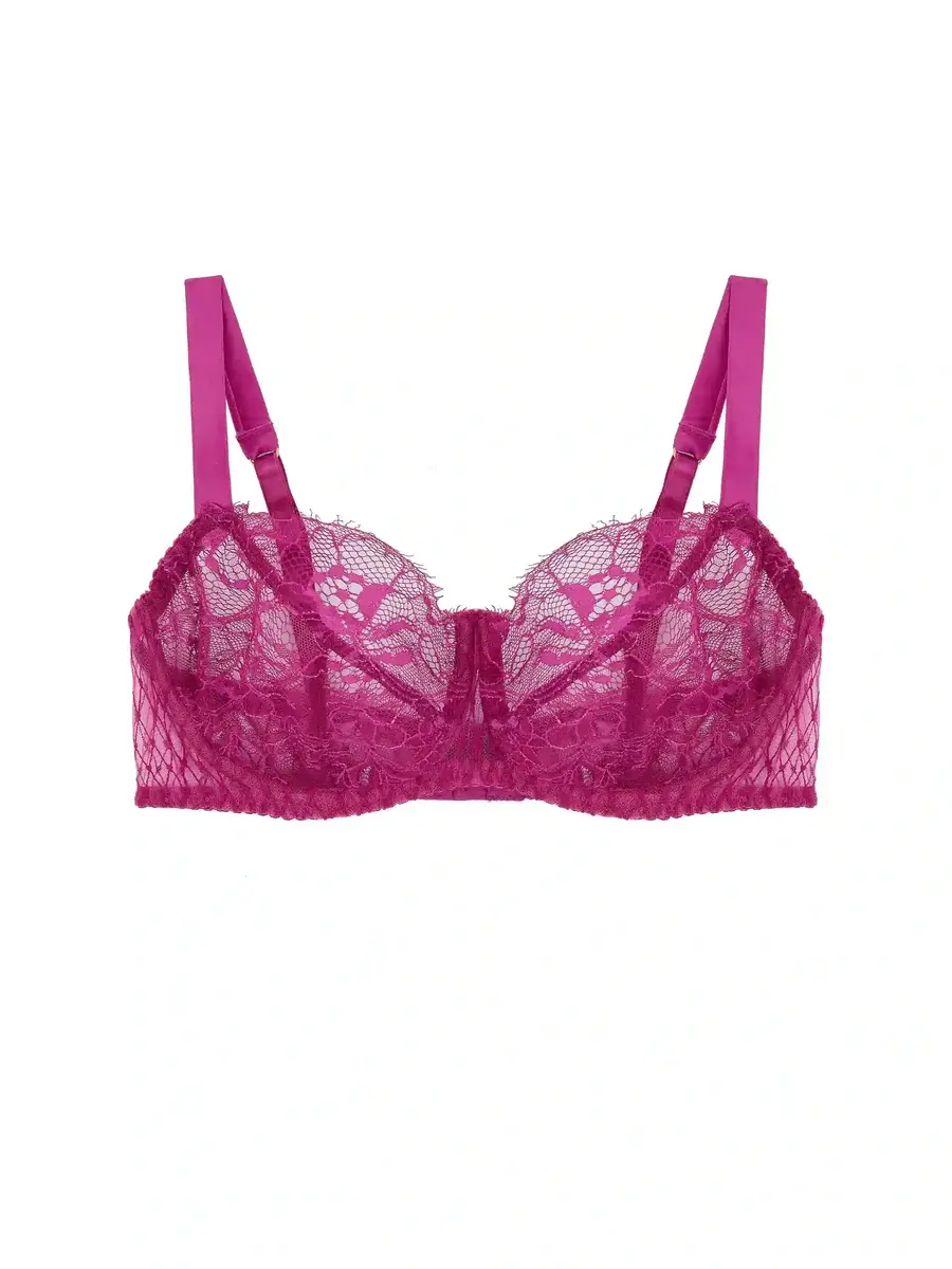 PALOMA PINK LACE BALCONY BRA