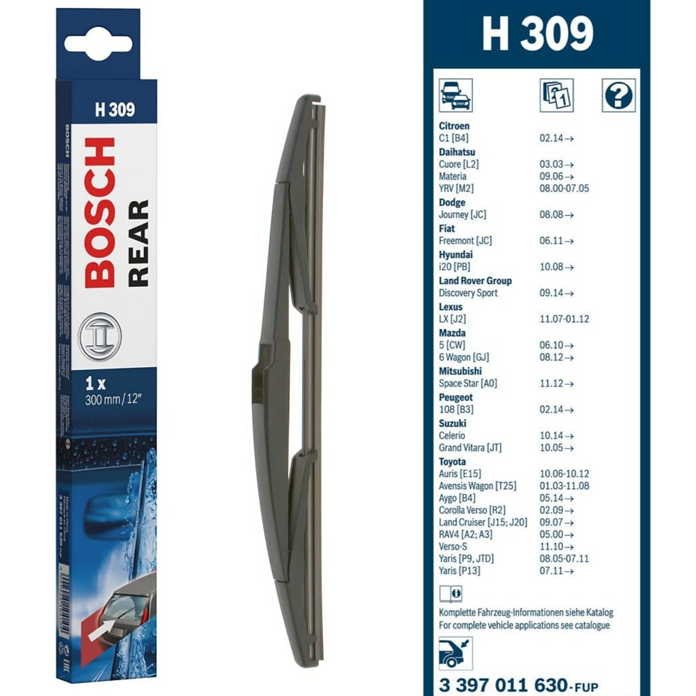 Bosch Balai d'Essuie–Glace Arrière Rear: H309, Longueur: 300mm – 1 Balai Arrière