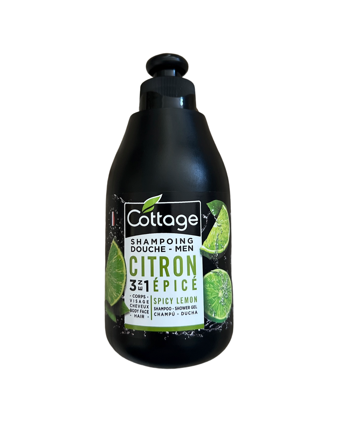 Cottage Shampoing Douche Homme Citron Épicé,250ml