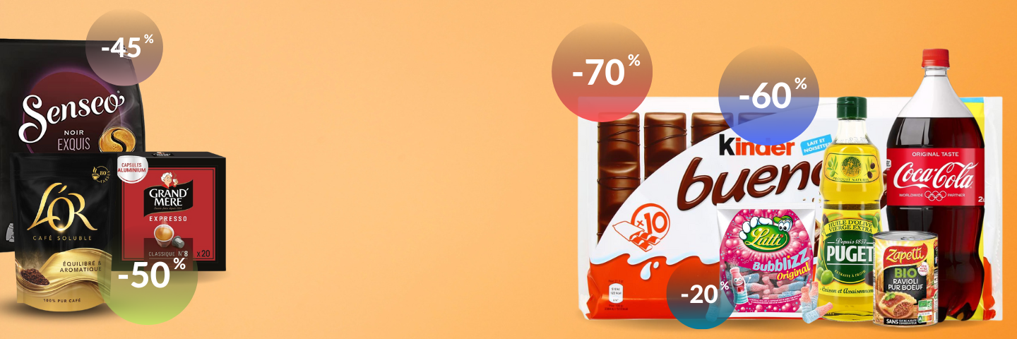 Food Kinder Coca Coffee Discount destocking Soissons