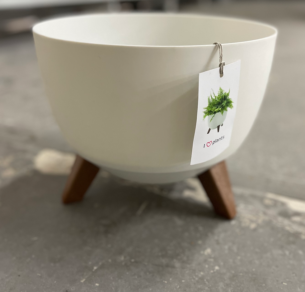 Miniatura:  Pot de fleurs avec pieds en plastique, bol rond avec insert