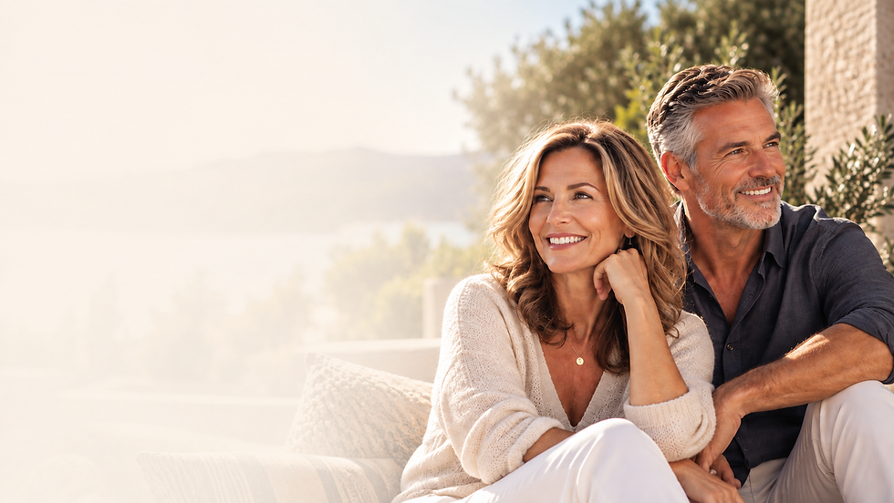 Happy couple outdoors for hormone health in Elkton, MD