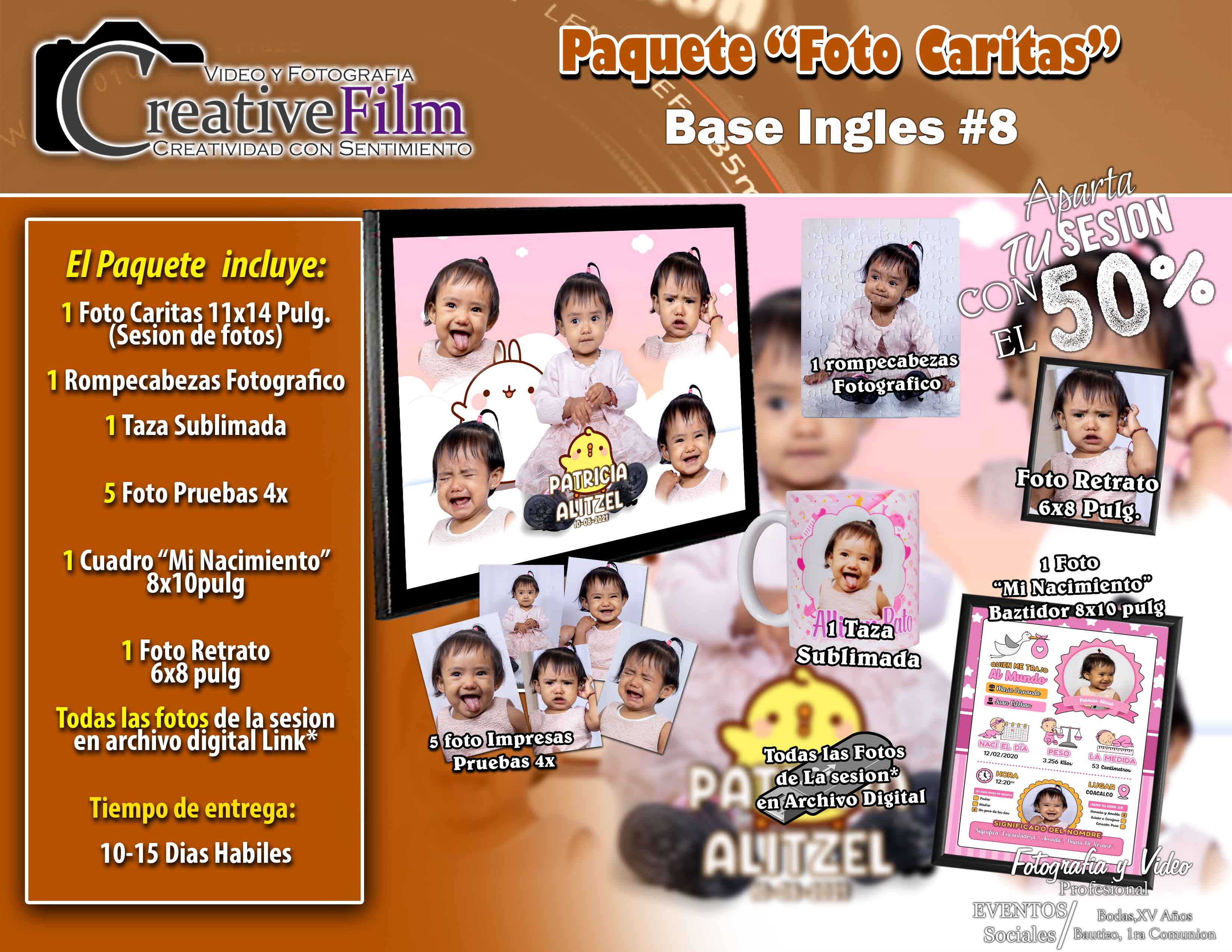 Paquete Caritas Base Ingles ML #8