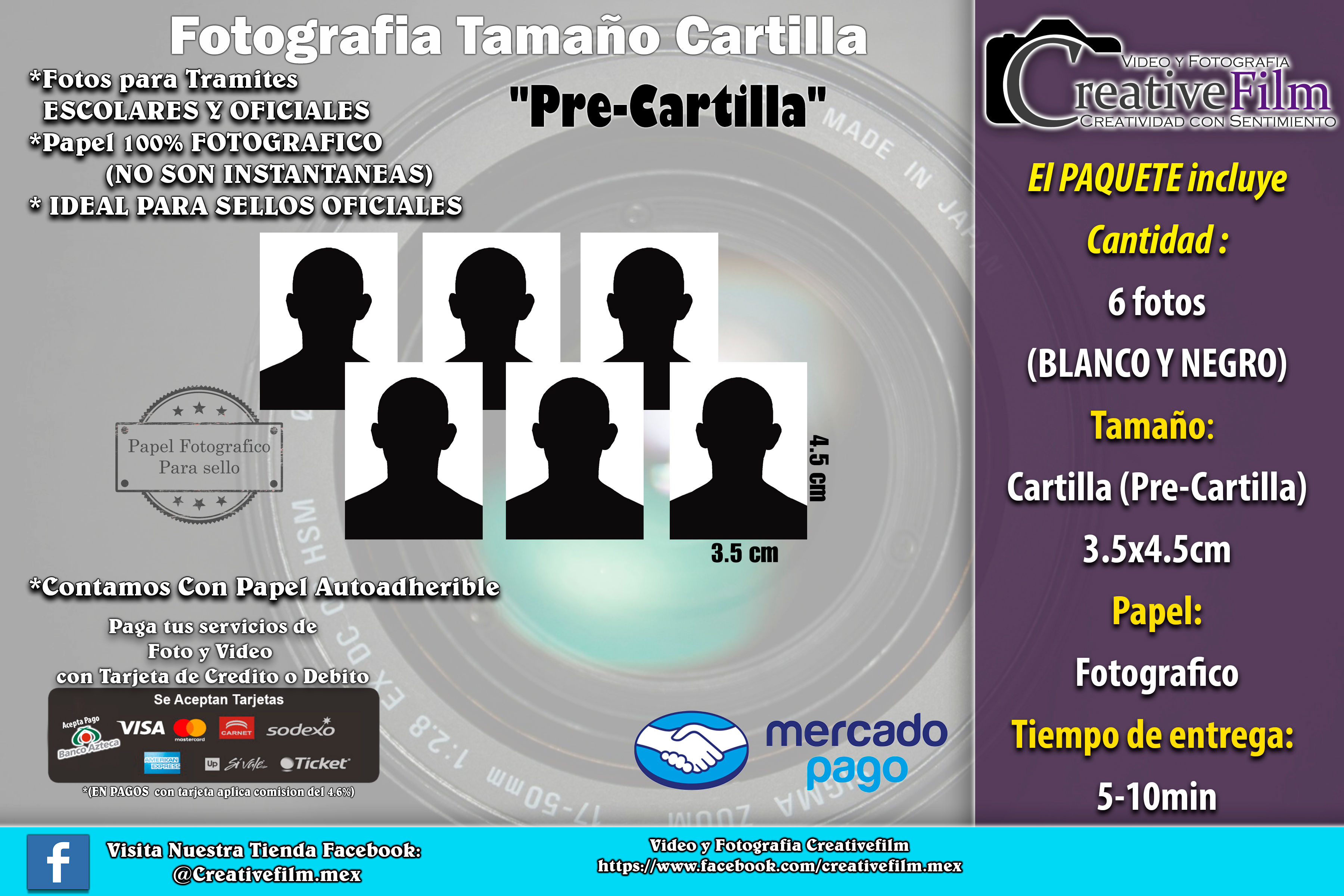 Paquete Foto Cartilla