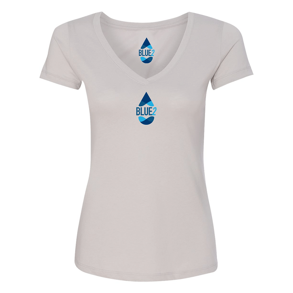 Silver Women's V Neck Tee