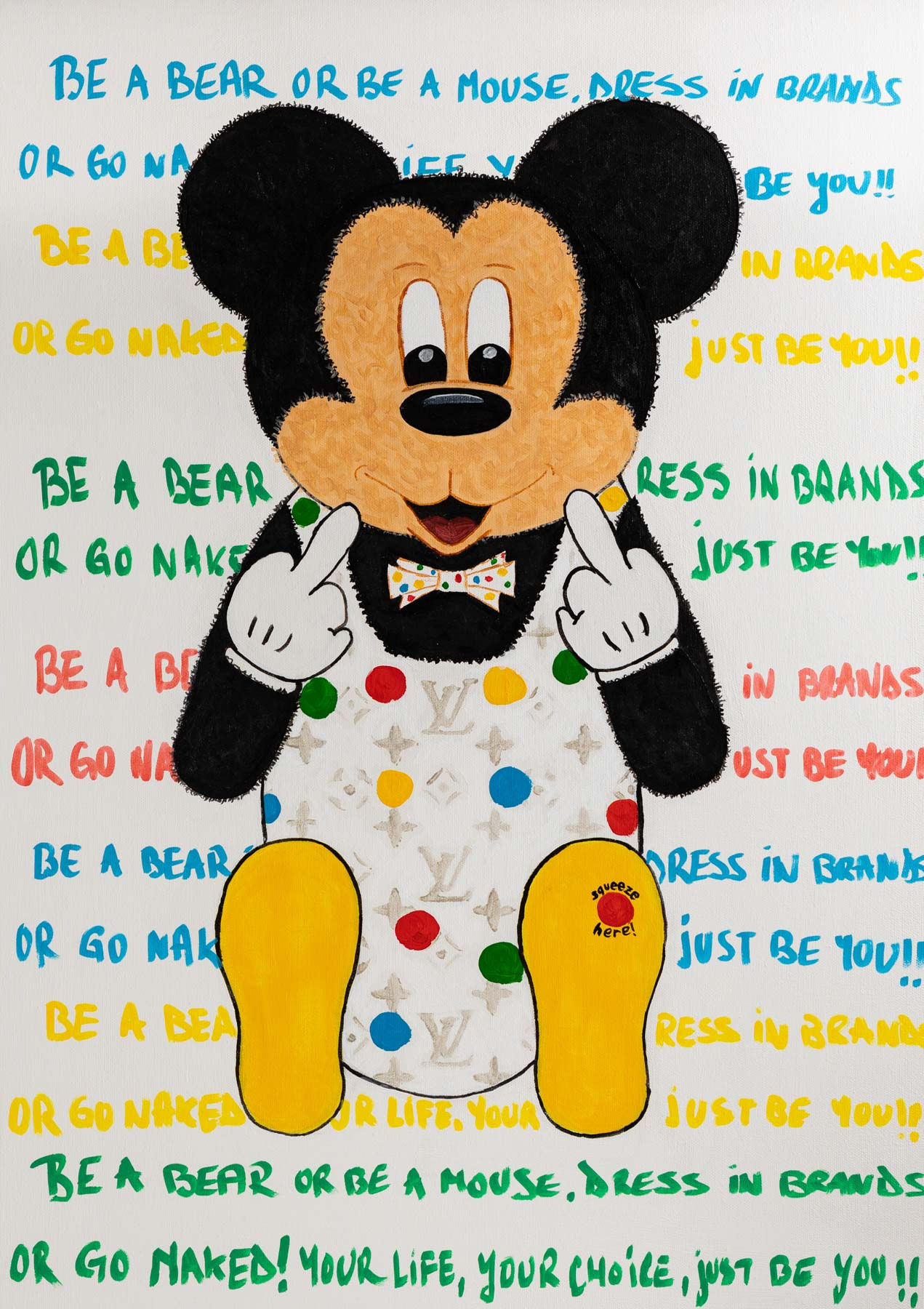 Teddy Mouse - Mickey Mouse as a naughty teddy bear
