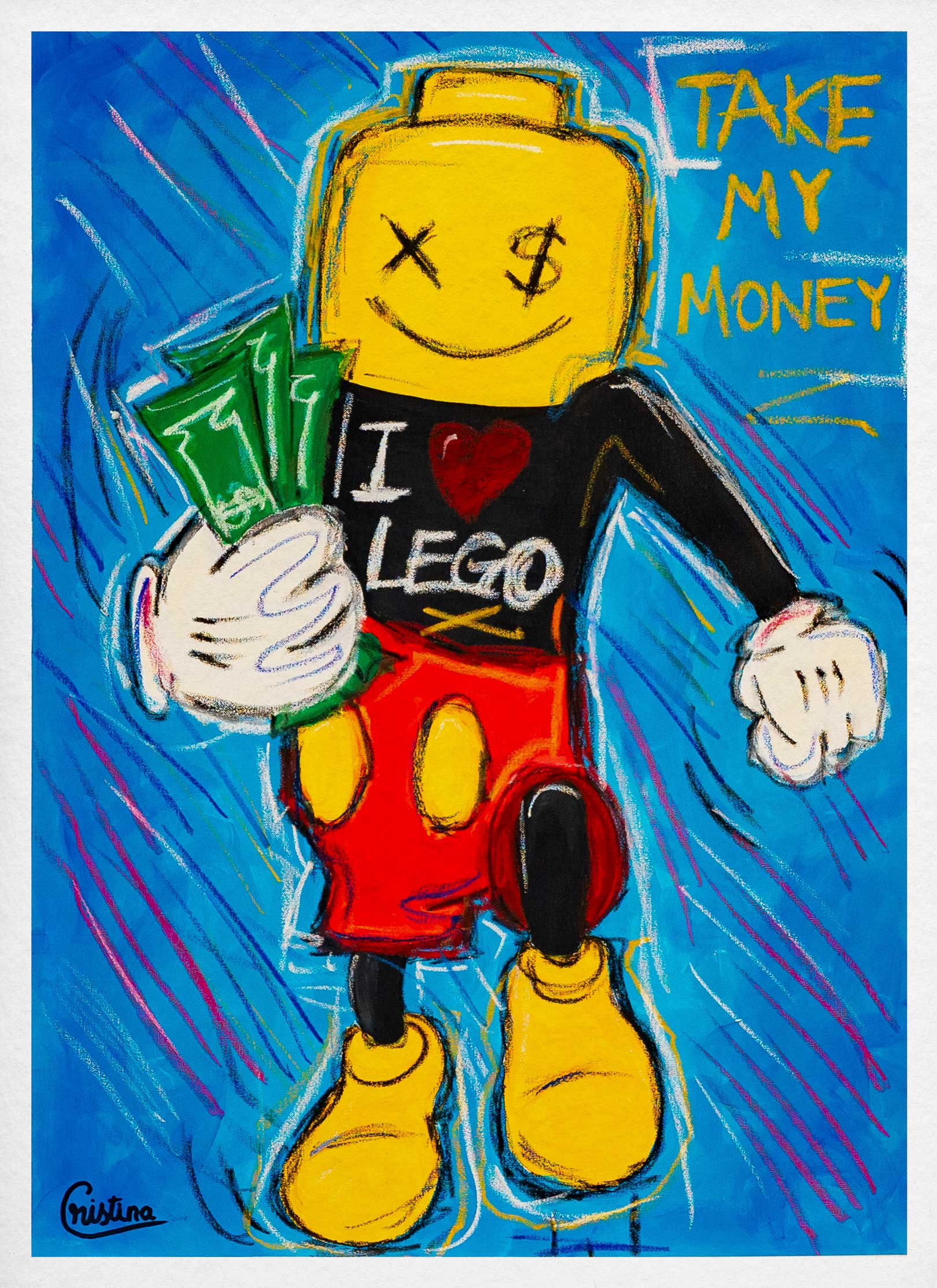 Lego Pop Art painting for collectors