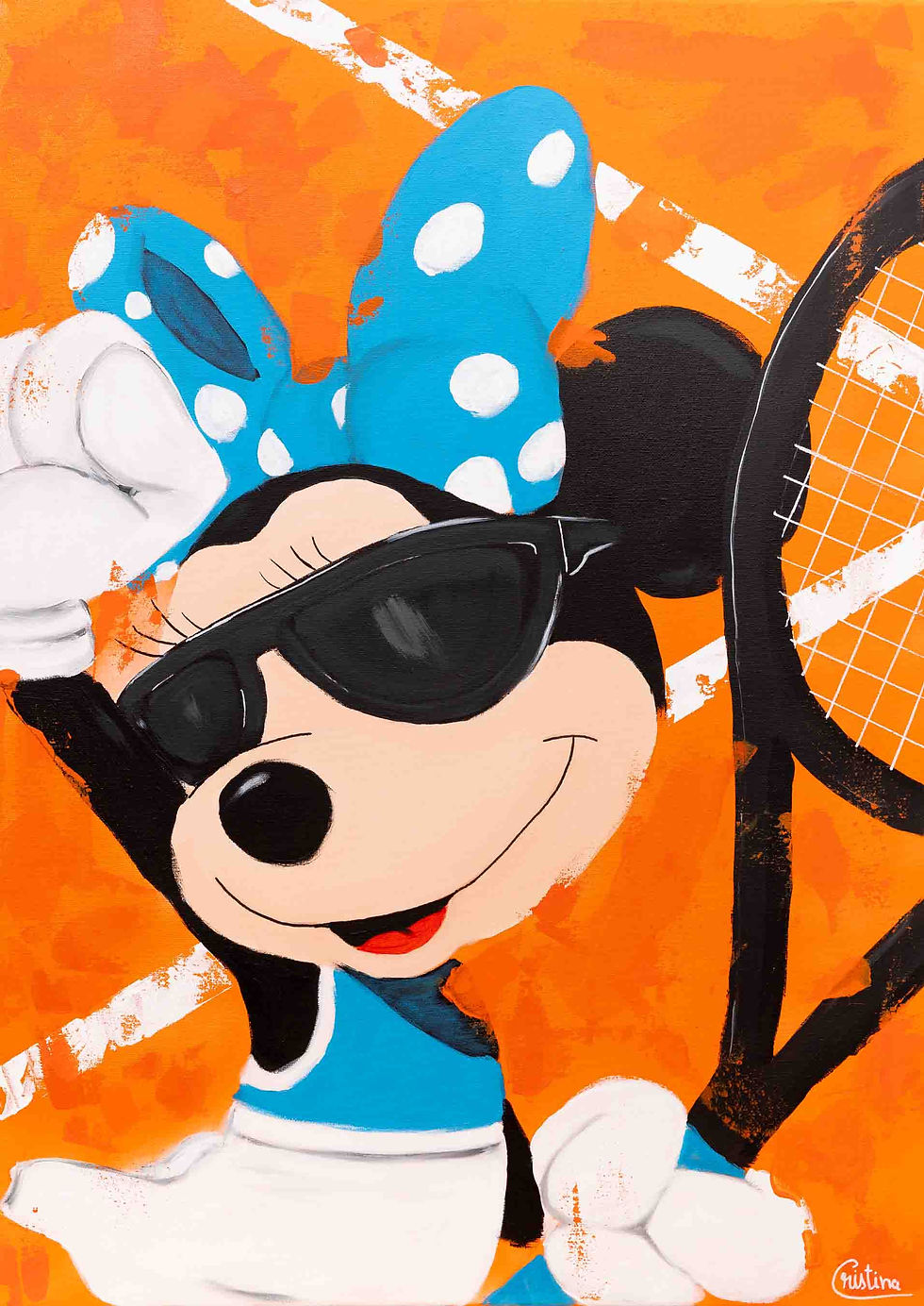 Thumbnail: Mickey mouse and Minnie Mouse tennis pop art painting set