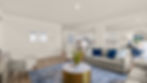 Open-concept living room in a Brooks Station home