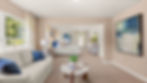 Open-concept living room in a Brooks Station home