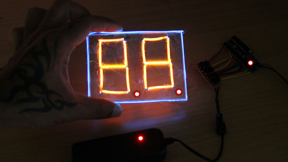 how to make neon tube display at your home
