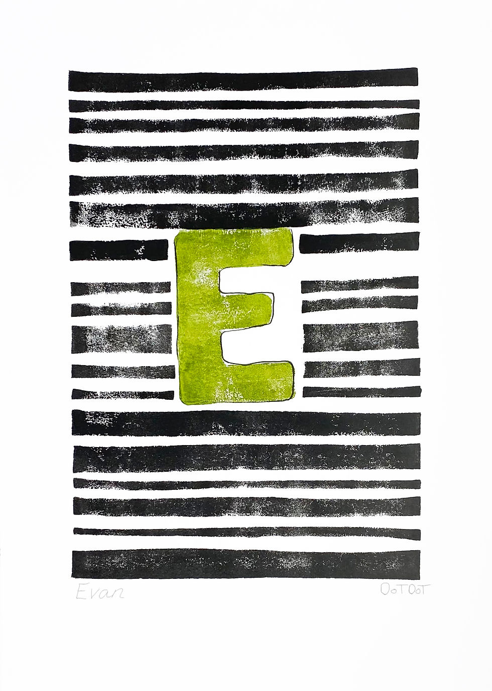 Thumbnail: Personalised Initial Print Stripes