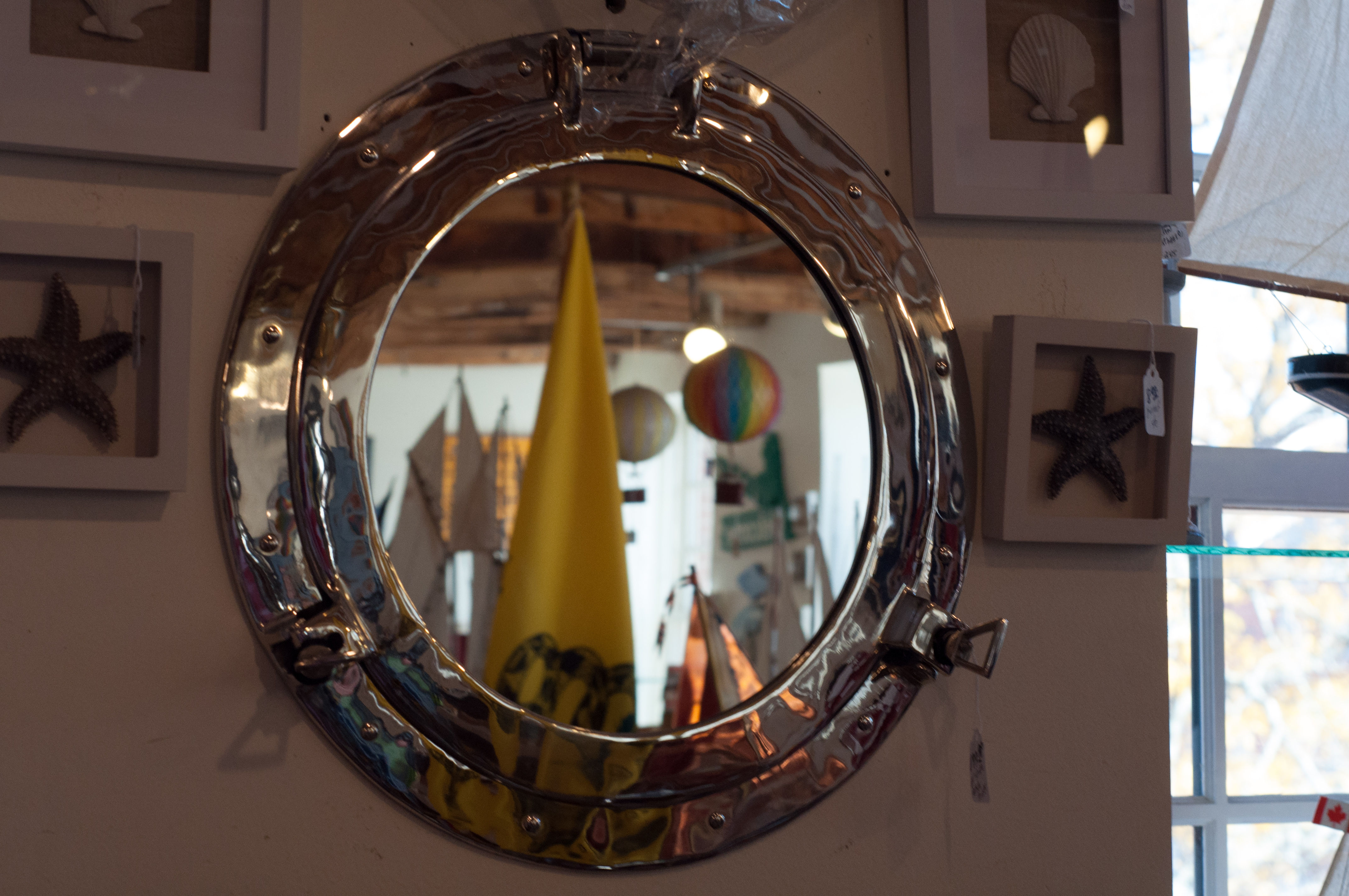 9" Brass Porthole Mirror - Portholes
