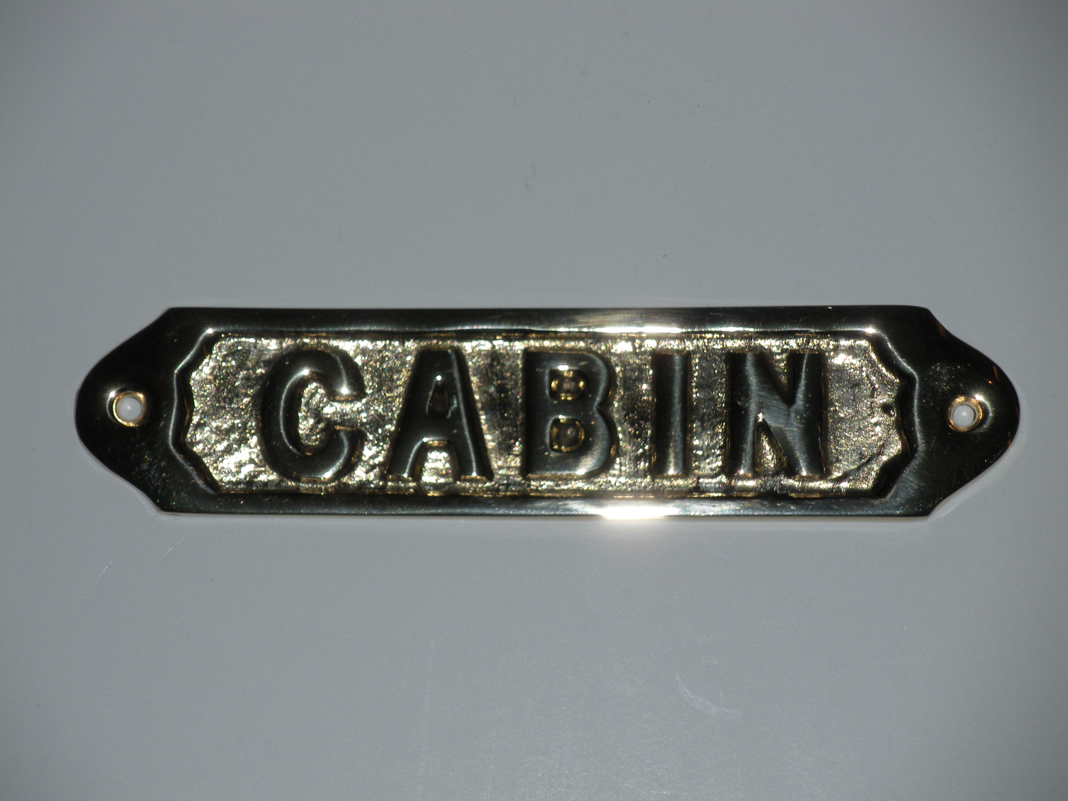 Nautical Brass Cabin Plaque- Brass Item
