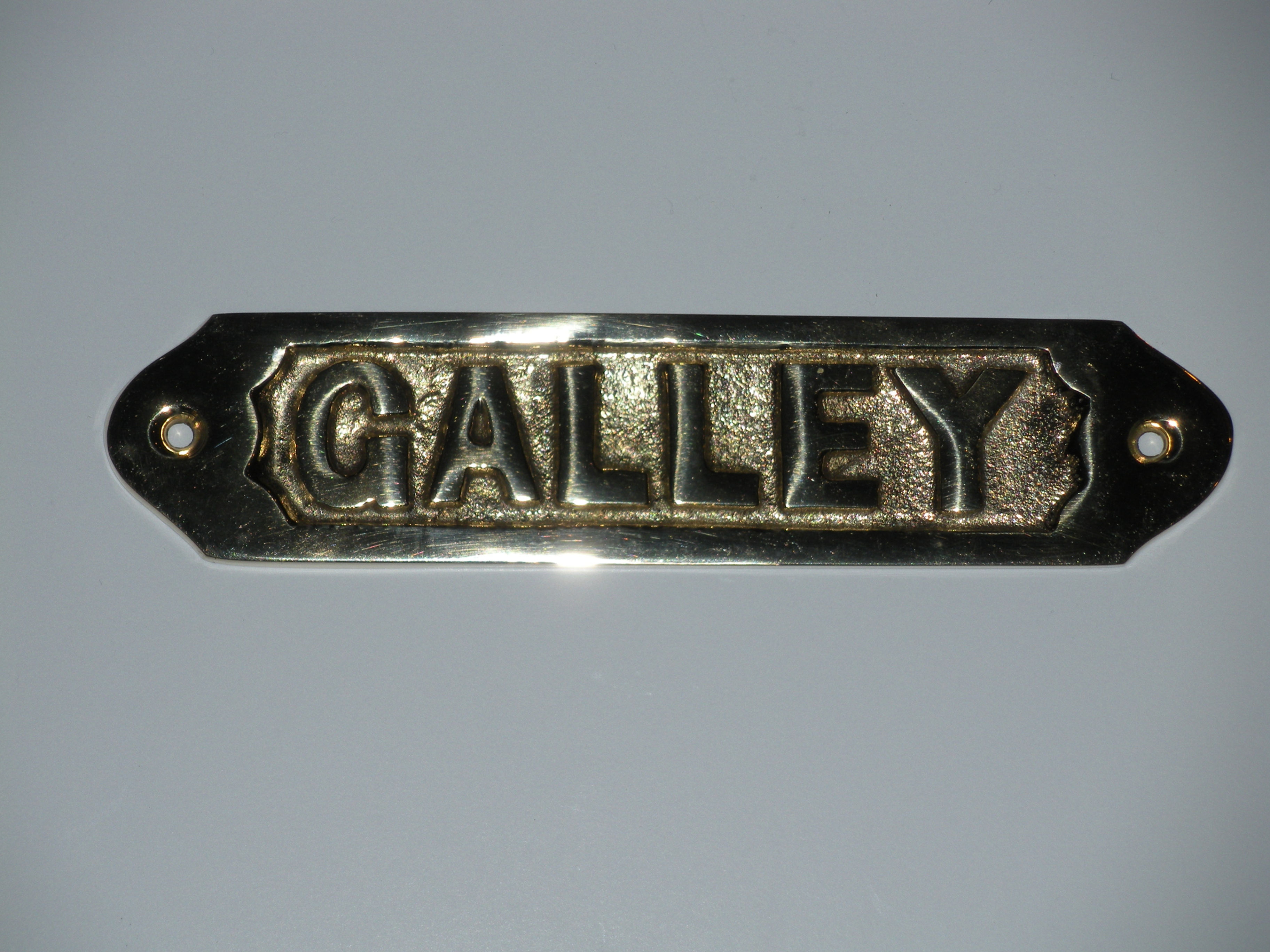 Nautical Brass GALLEY Plaque - Brass Item
