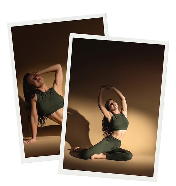 Jordan McKenzie performing a wellness-focused workout, representing her Los Angeles fitness brand, The Fit Bar.