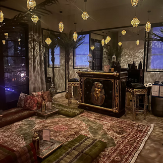 Egyptian Rental Props Los Angeles Hookah Bar King Tut Bar Moroccan rugs