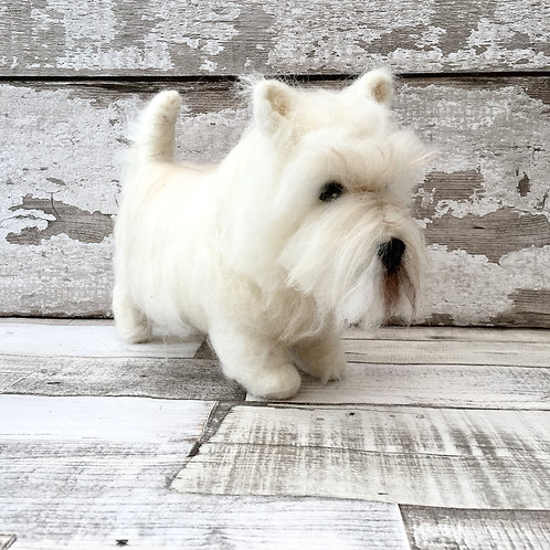 Hamish the Westie Knitting and Felting Kit