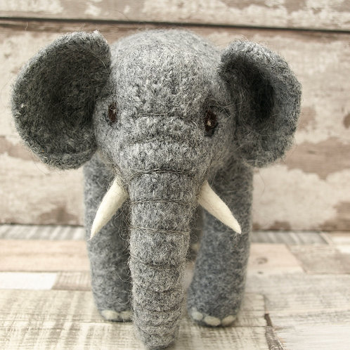 Jasmine Large Elephant Knitting and Felting Kit