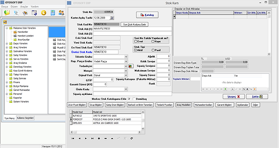 otosoft oto yedek parça satış yazılım software