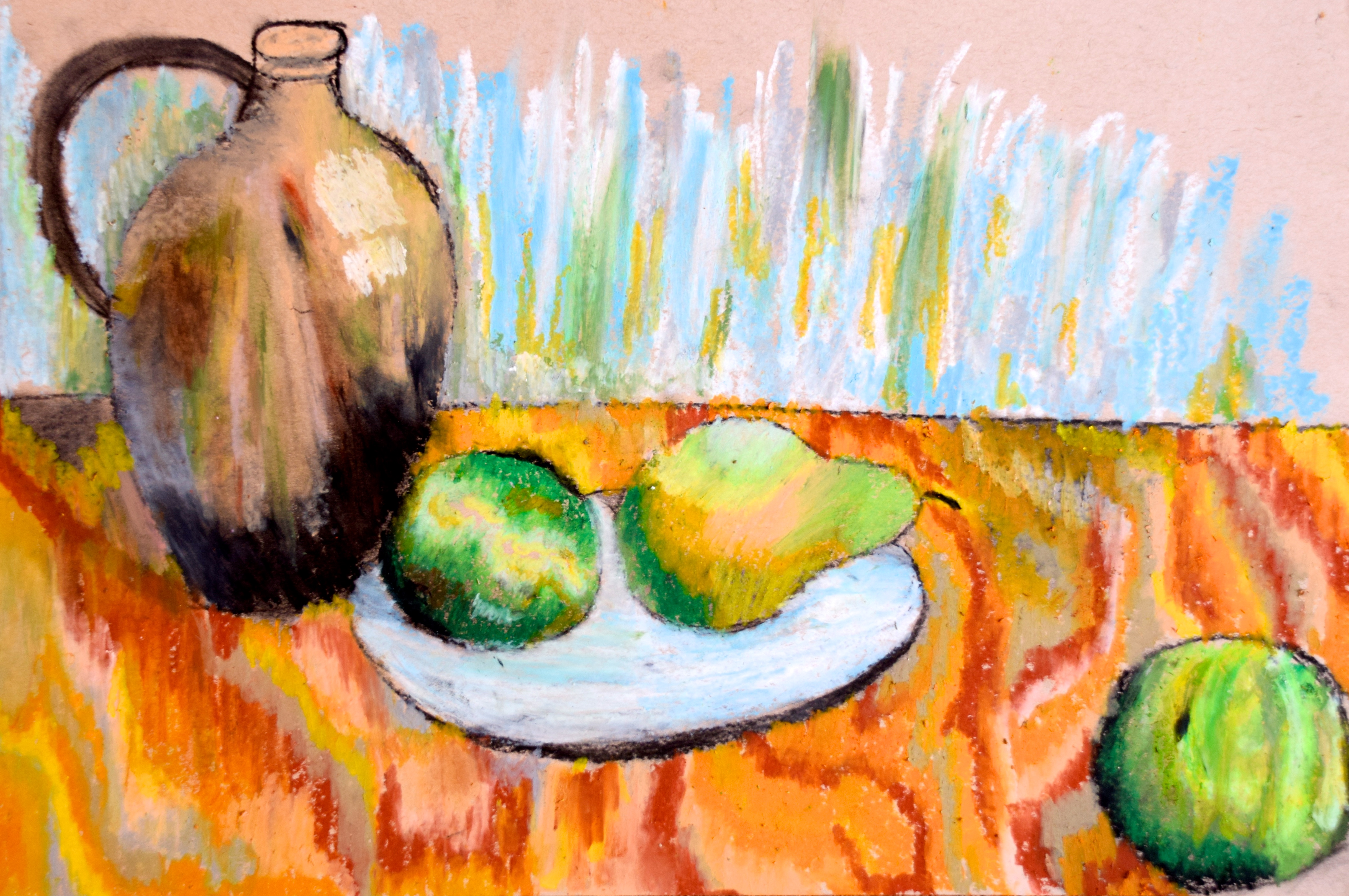 Oil pastel drawing