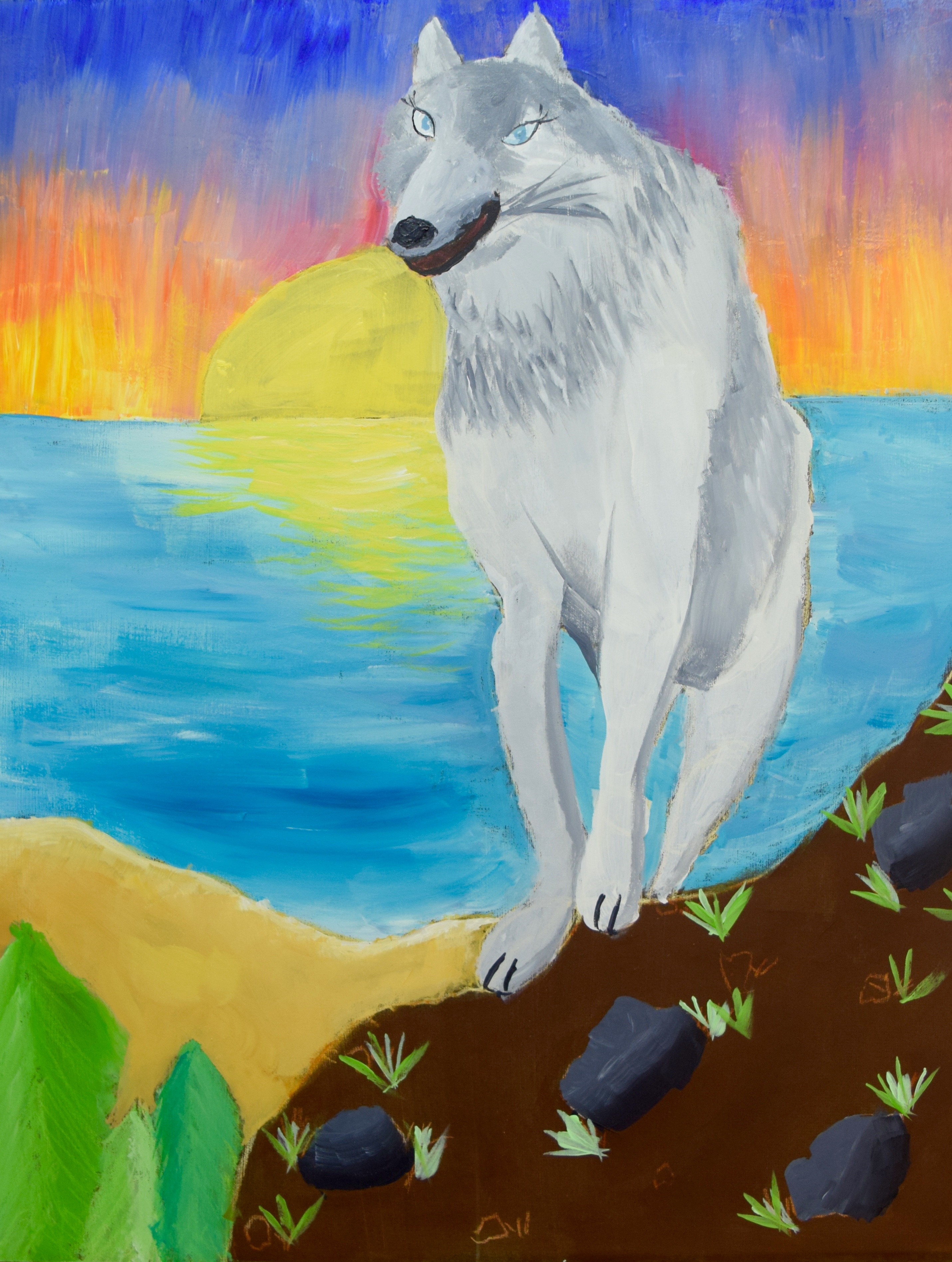 Acrylic painting on a board