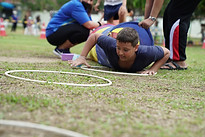 Student planting greenery as part of the Si Ri Panya International School Eco-Schools programme