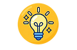 Glowing light bulb icon for primary school learning ideas
