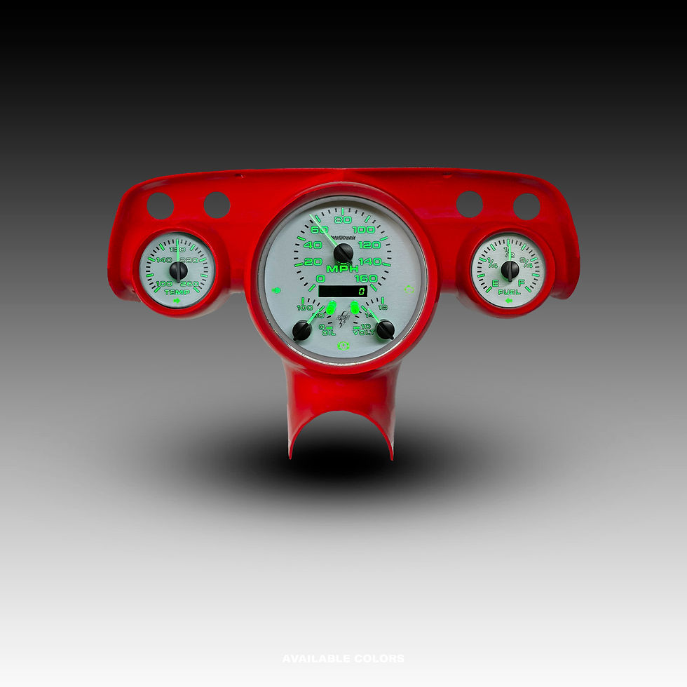 Thumbnail: 1957 Bel Air Analog Panel White Lightning Intellitronix teal