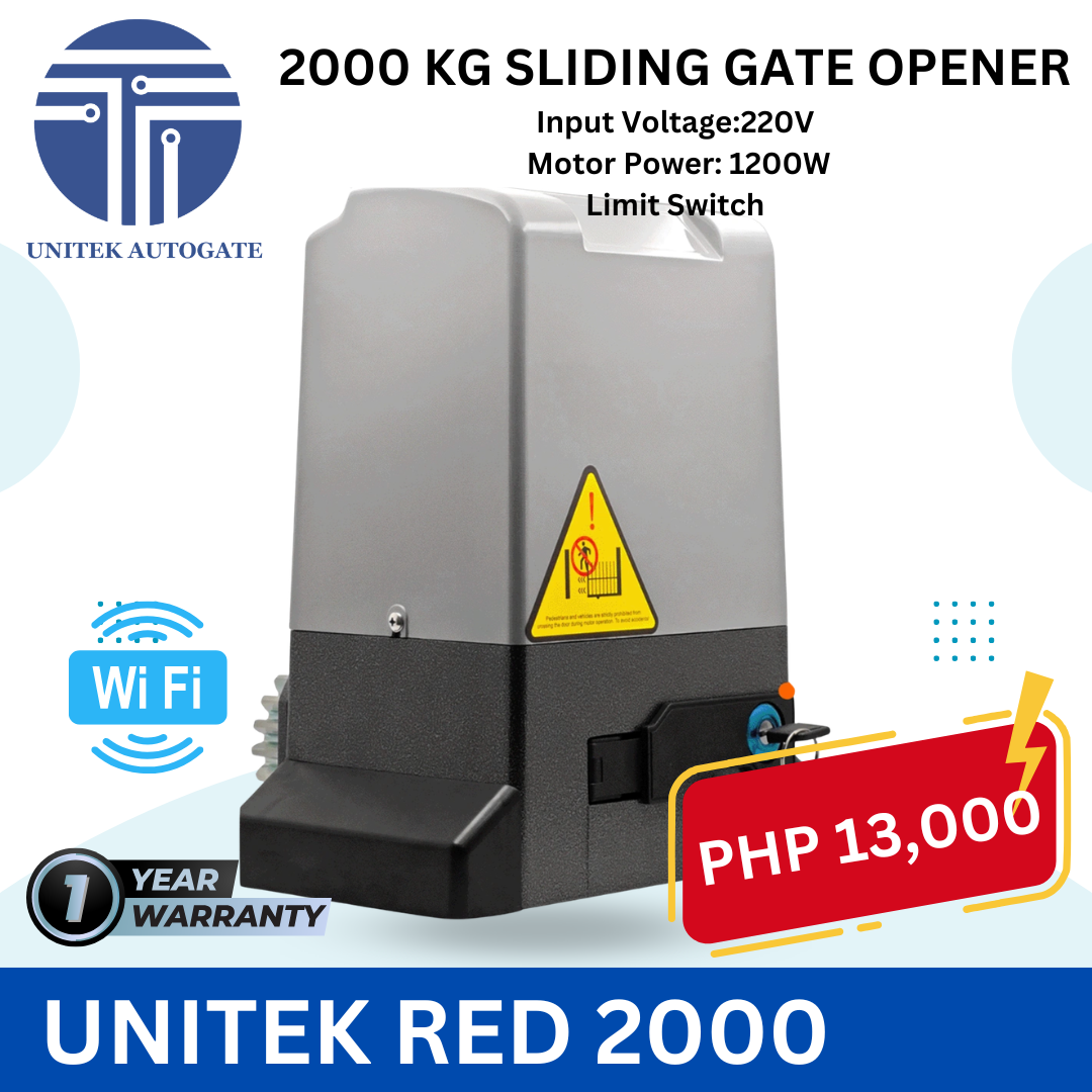 UNITEK RED Sliding Gate Opener (2000KG)