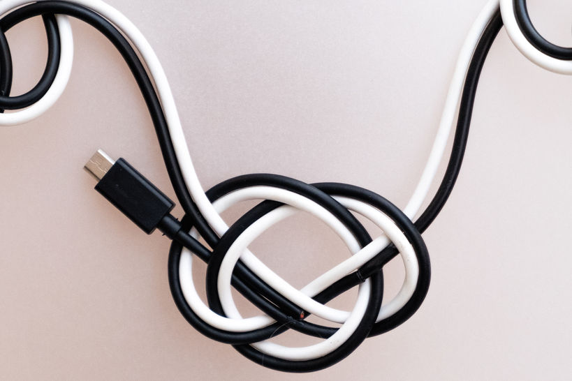 Mizuhiki Collier recycled eletronic cables detail - byLUDO ecotech