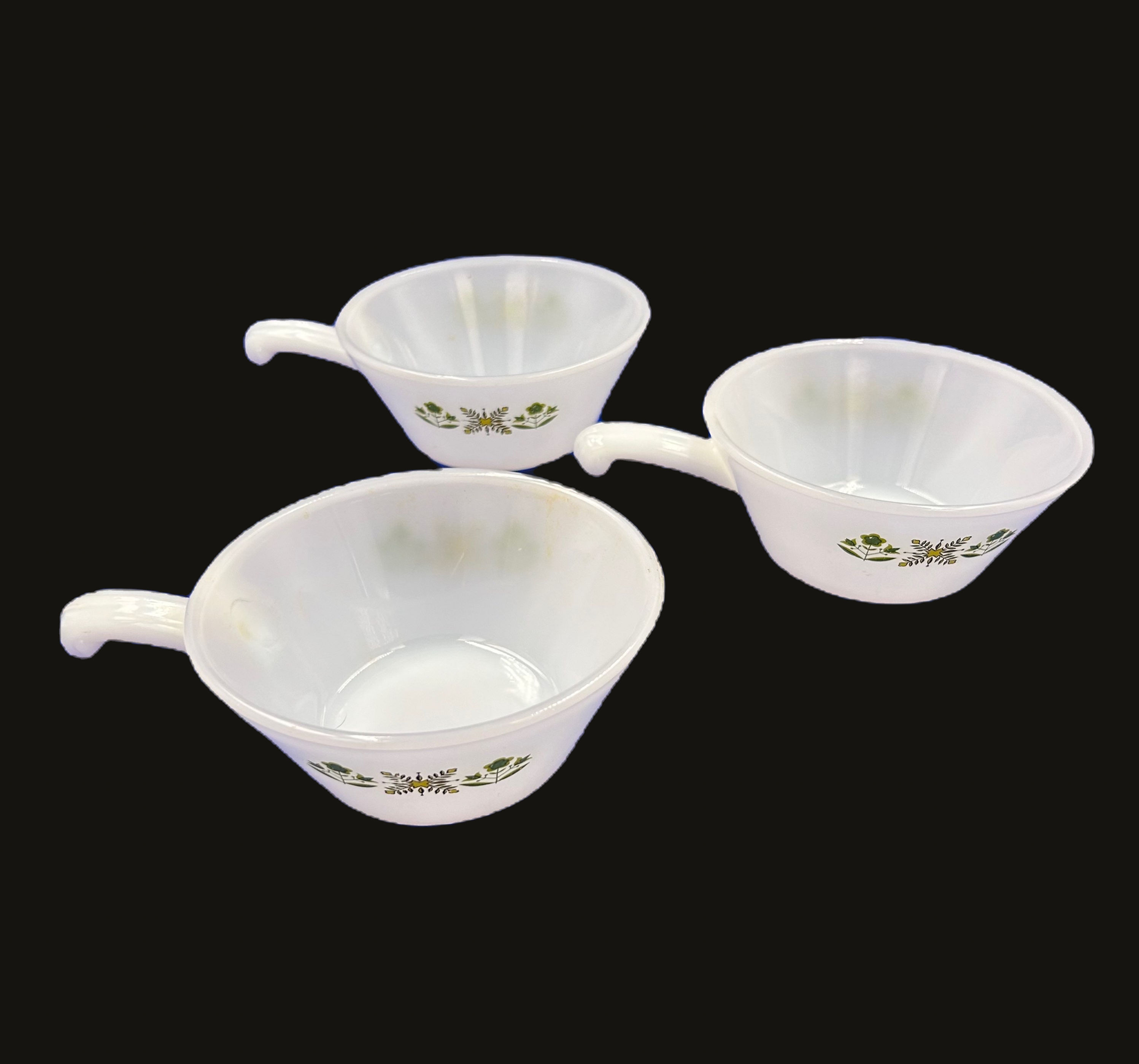 Vintage Anchor Hocking Fire King Soup Bowl with Handle