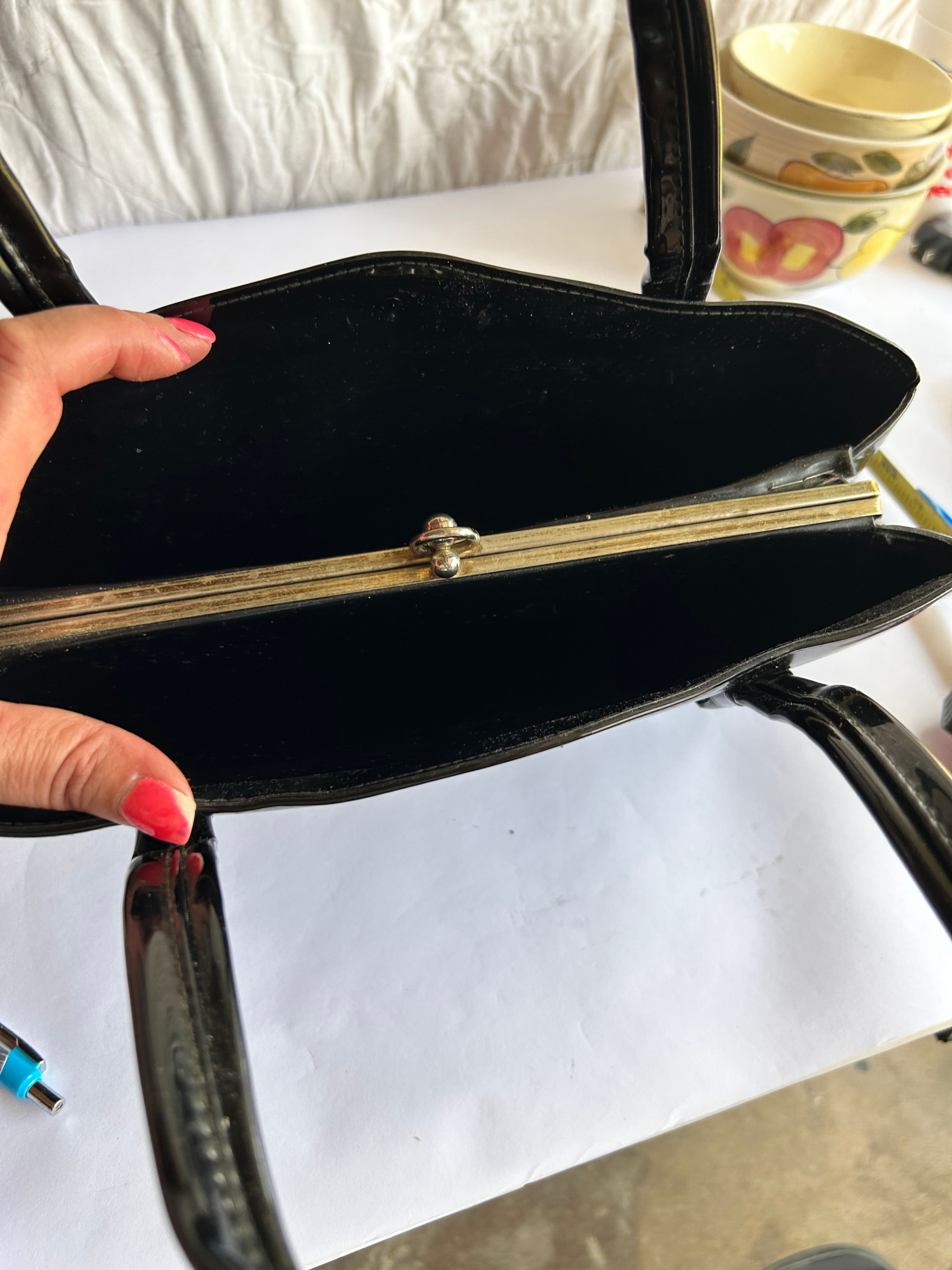 1960s Style Black Purse