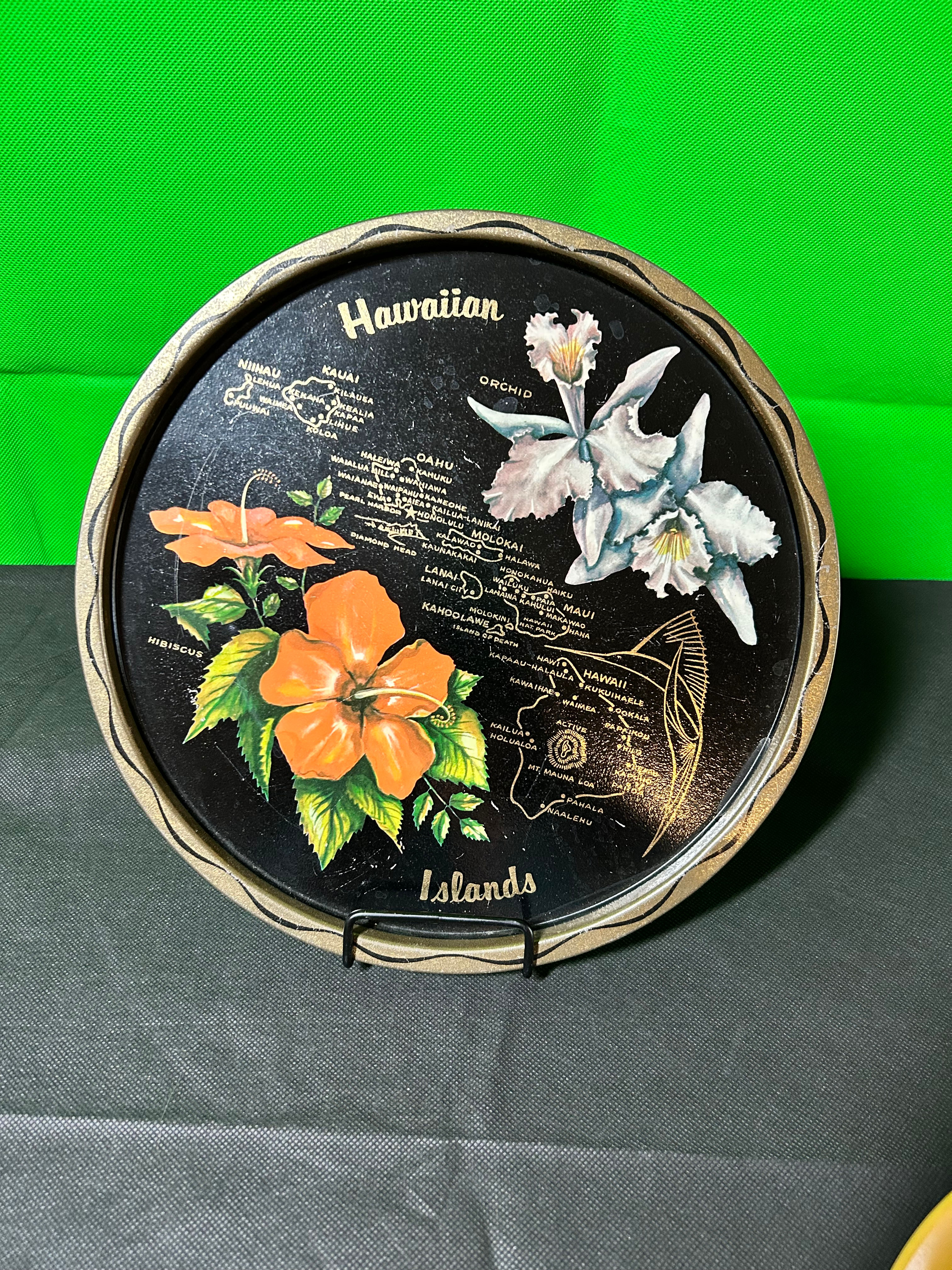 Mid-Century Hawaiian Metal Tray