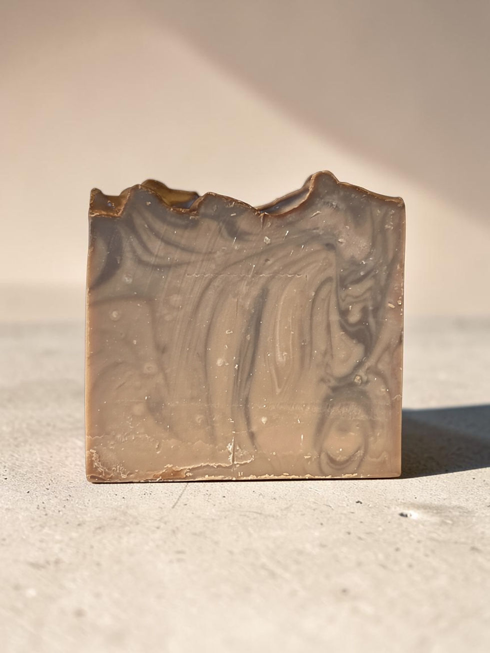 artisan soap sitting on a surface