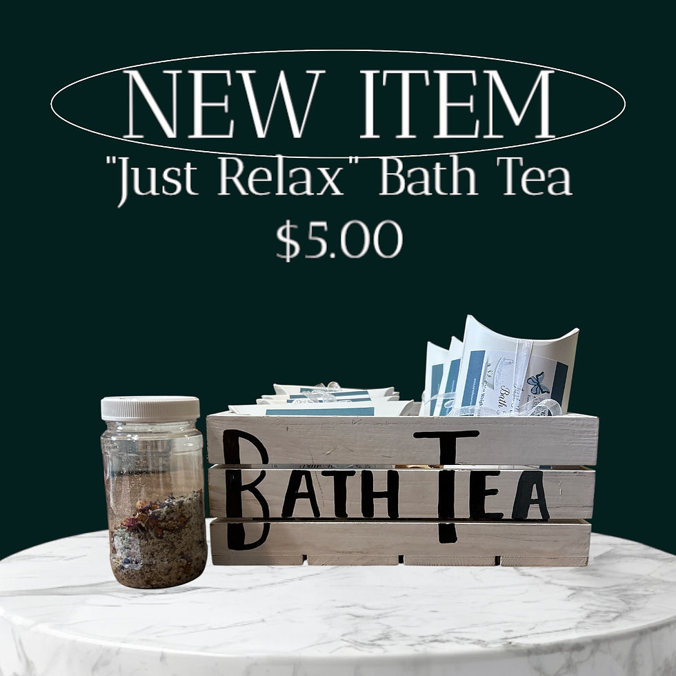box of bath tea boxes