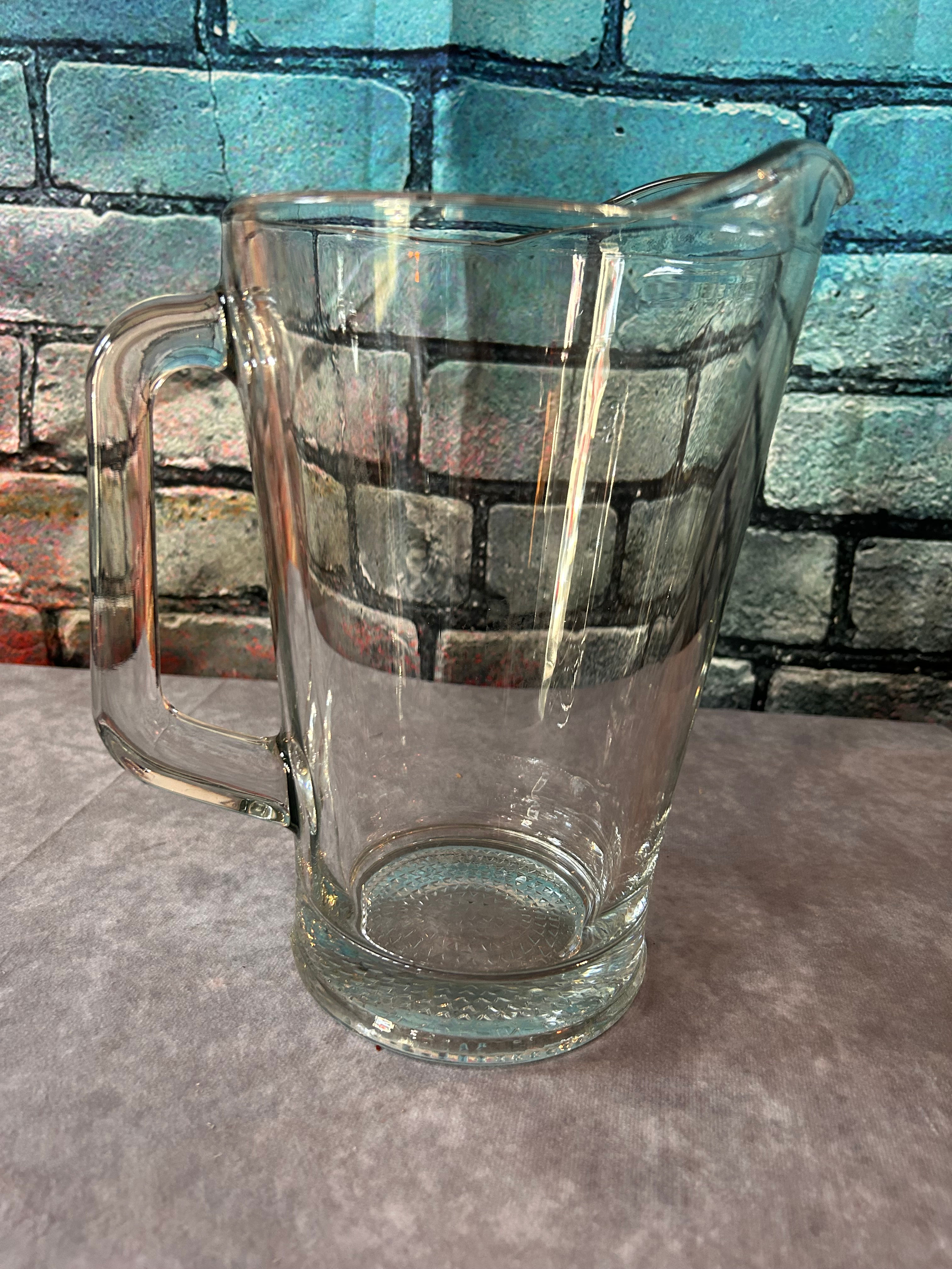 Vintage Heavy Clear Pitcher