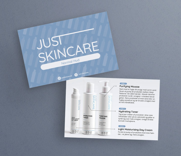 mockup af inlægskort til webshop ordre