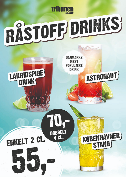 drinks plakat til dansker festivaller og arrangementer