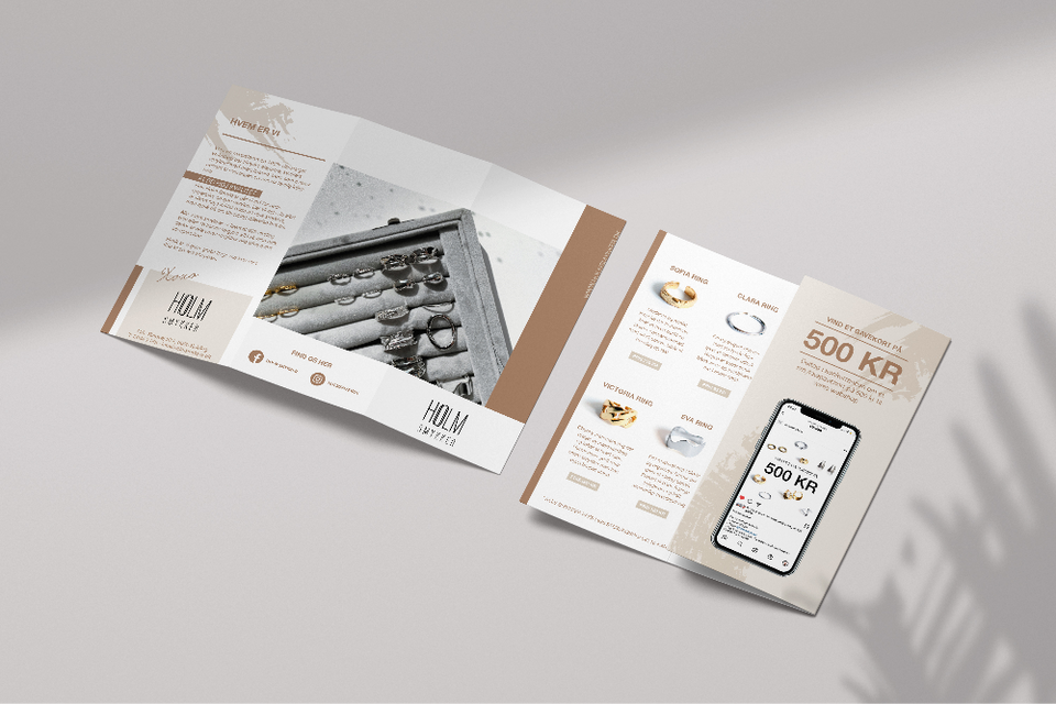 brochure for smykke webshop