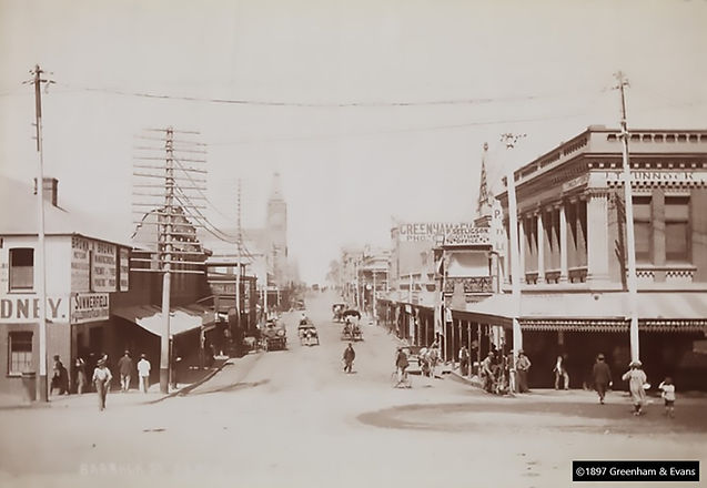 BA1298 Barrack Street, Perth south from Wellington Street, 1894-1899