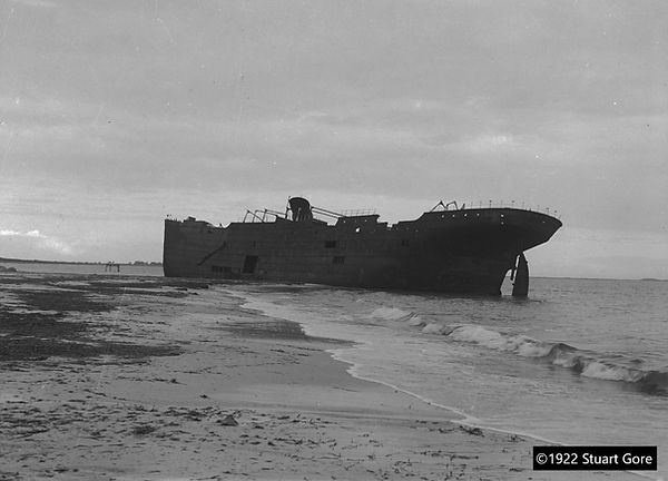SS Kwinana shipwrecked at Kwinana Beach, Wells Park