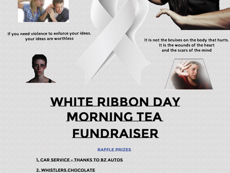 White Ribbon Morning Tea Poster
