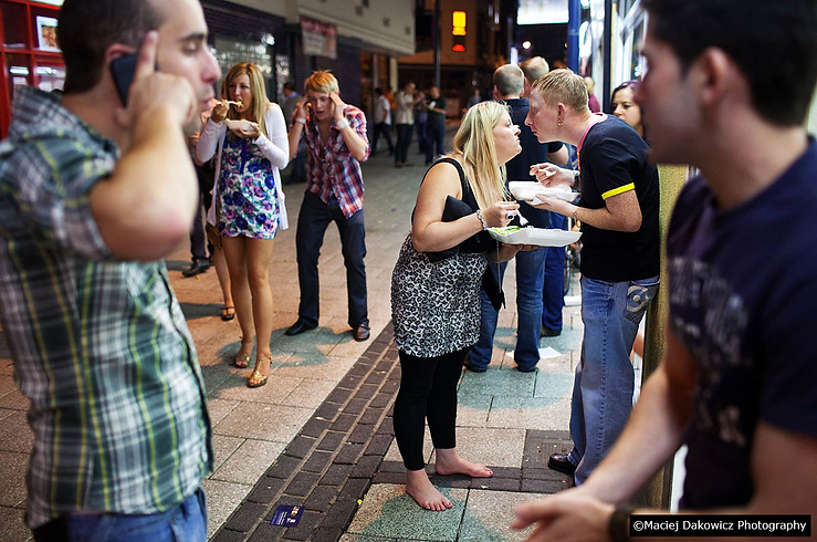 Drunk young people Northbridge pub bar c
