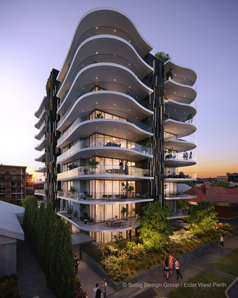 Eclat West Perth - Collin Street Apartment Design (Corner View)