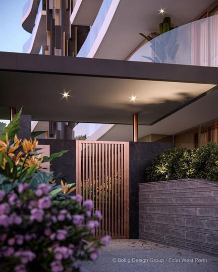 Eclat West Perth - Collin Street Apartment Design (Entrance Gate)